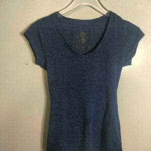 Elegant Navy V-Neck Women's Tee